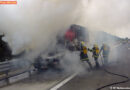 Nö: Brand eines Kleintransporters auf der A5