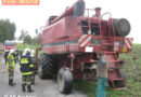 Oö: Hydraulikschlauch bei Mähdräscher geplatzt