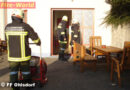 Oö: Brandmeldealarm durch Brand eines Kompressors