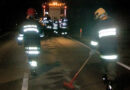 Oö: Ölspur Traunuferlandesstraße Richtung Pucking