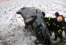 Nö: Pkw kommt nach Unfall am Dach zum liegen