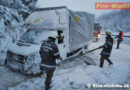Stmk: Klein-Lkw auf der Schnee-A2 bei Schäffern überschlagen