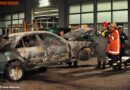 Oö: Fahrzeugbrand in Werkstatthalle
