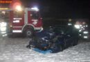 Oö: Schwerer Unfall zwischen Pkw und Lkw bei gefrierenden Regen