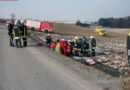 Nö: Pkw-Lenker aus Fahrzeugwrack befreit