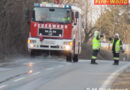 Nö: Ölspur auf der Kleinneusiedlerstraße in Fischamend