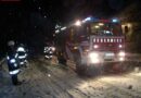 Ktn: Lkw-Bergung am Plöckenpass bei dichtem Schneefall