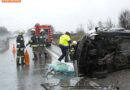 Oö: Fahrzeugüberschlag auf der A8 bei Meggenhofen