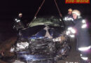 Bgld: Alkounfall bei Oberwart -> Auto stürzte in Graben, Lenker eingeklemmt