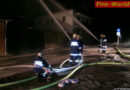 Oö: FF Vorderstoder beübte Feuer in Sägewerk