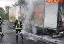 Nö: Brennender Sattelaufleger auf der Ostautobahn
