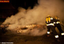 Nö: Pkw-Vollbrand am Bahnhof in Kirchberg am Wagram