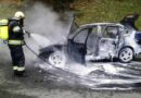 Sbg: Pkw-Brand setzt nebenliegenden Wald in Brand