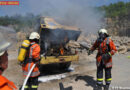 D: Brand eines Radladers im Natursteinwerk Bruchsal