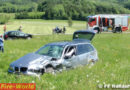 Sbg: Zwei Autos bei Unfall in Nußdorf in Wiese geschleudert