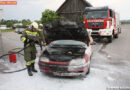 Nö: Fahrzeugbrand mit mehreren Feuerlöschern gelöscht
