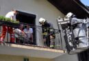 Oö: Brand in Gewerbebetrieb & Personenrettung mit Drehleiter