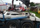 Bgld: Lkw blieb beim Tausch eines Silos hängen