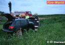 Bgld: Auto „flog“ in Oberwart über Kreisverkehr