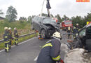 Oö: Totalsperre der B124 bei Unfall mit zwei Eingeklemmten