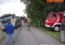 Nö: Lkw in Groß Siegharts in Schräglage