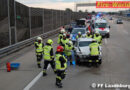 Nö: Pkw-Bergungsarbeiten nach Unfall auf der A2 bei Laxenburg
