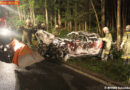 Nö: Pkw nach Unfall in Vollbrand -> Lenker verletzt