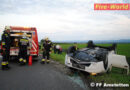 Nö: Pkw-Dachlandung nach Unfall bei Amstetten