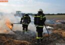 Nö: Zahlreiche Strohballen in Flammen aufgegangen