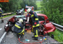Oö: Eingeklemmte Person bei Verkehrsunfall in Kopfing