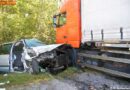 Sbg: Drei Verletzte bei Unfall zwischen Pkw und Lkw