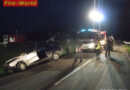 Oö: Pkw nach Verkehrsunfall im Straßengraben