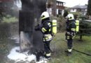Oö: Freistehende Selchkammer in Vollbrand