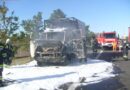 Nö: Klein- LKW auf der A2 in Vollbrand