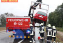 Nö: Bergung eines verunfallten Pkw mit Kran auf der S5