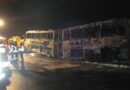 Nö: Gelenkbus auf der Ostautobahn in Flammen