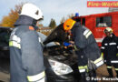 Oö: Autolenker löschte Brand am Fahrzeug mit Eimer Wasser