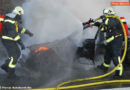 Nö: BMW auf der A2 bei Wiener Neudorf in Vollbrand