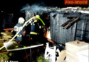 Oö: Gartenhütte in Steyr bereits bei Alarmierung in Vollbrand
