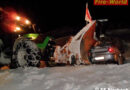 Oö: Pkw in Pierbach gegen Schneepflug gerutscht
