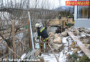 Nö: Überflutung bei Gärtnerei nach Eisstoß in Werkskanal