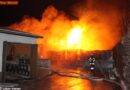 Nö: Gebäude einer Tischlerei in Vollbrand