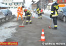 Vbg: Dieselaustritt aus verunfallter Sattelzugmaschine in Schruns