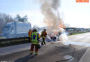Deutschland: BMW ging auf der Autobahn in Flammen auf