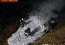 Oö: Übung -> Fahrzeugbrand mit Mittelschaumrohr ablöschen