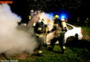 Oö: Geparktes Auto in Alkoven in Brand geraten