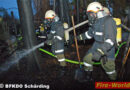 Oö: Reisig- und Komposthaufen fing in Andorf Feuer