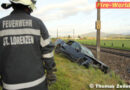 Stmk: Pkw bei Unfall in St. Lorenzen auf den Gleisen der Südbahn gelandet
