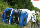 Stmk: Lkw nach Unfall mit Pkw auf der Südautobahn umgekippt