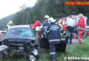 Stmk: Schwerer Verkehrsunfall auf der B 75 –> Lenkerin eingeklemmt